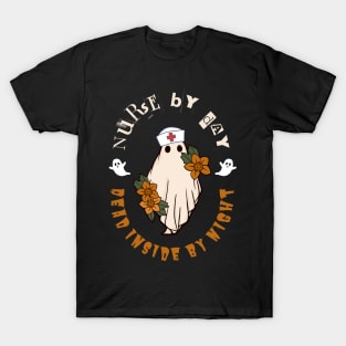 Nurse Halloween - Dead Inside Funny Ghost T-Shirt